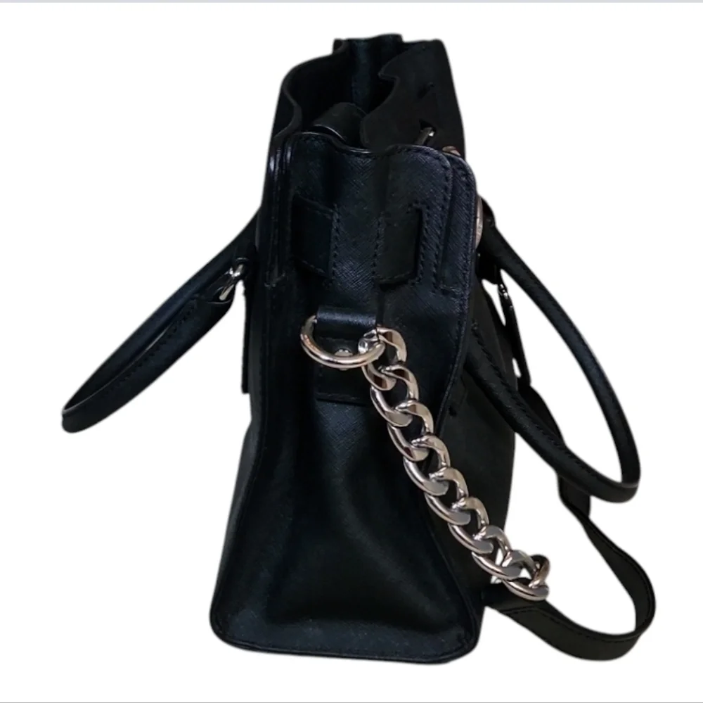 Michael Kors Locking Black Chain Tote